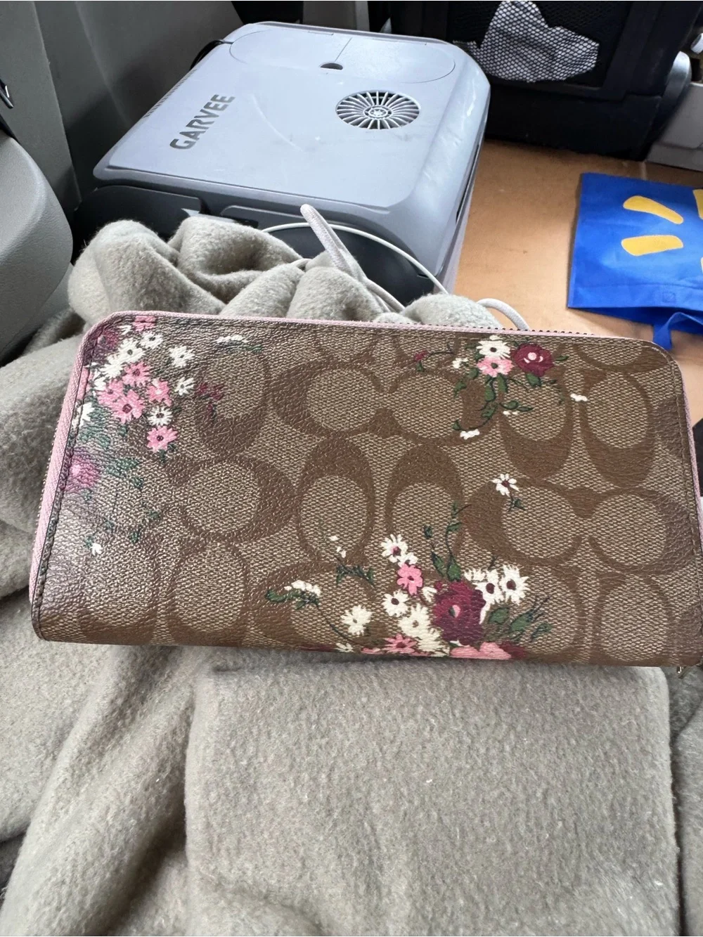 Coach wristlet brown